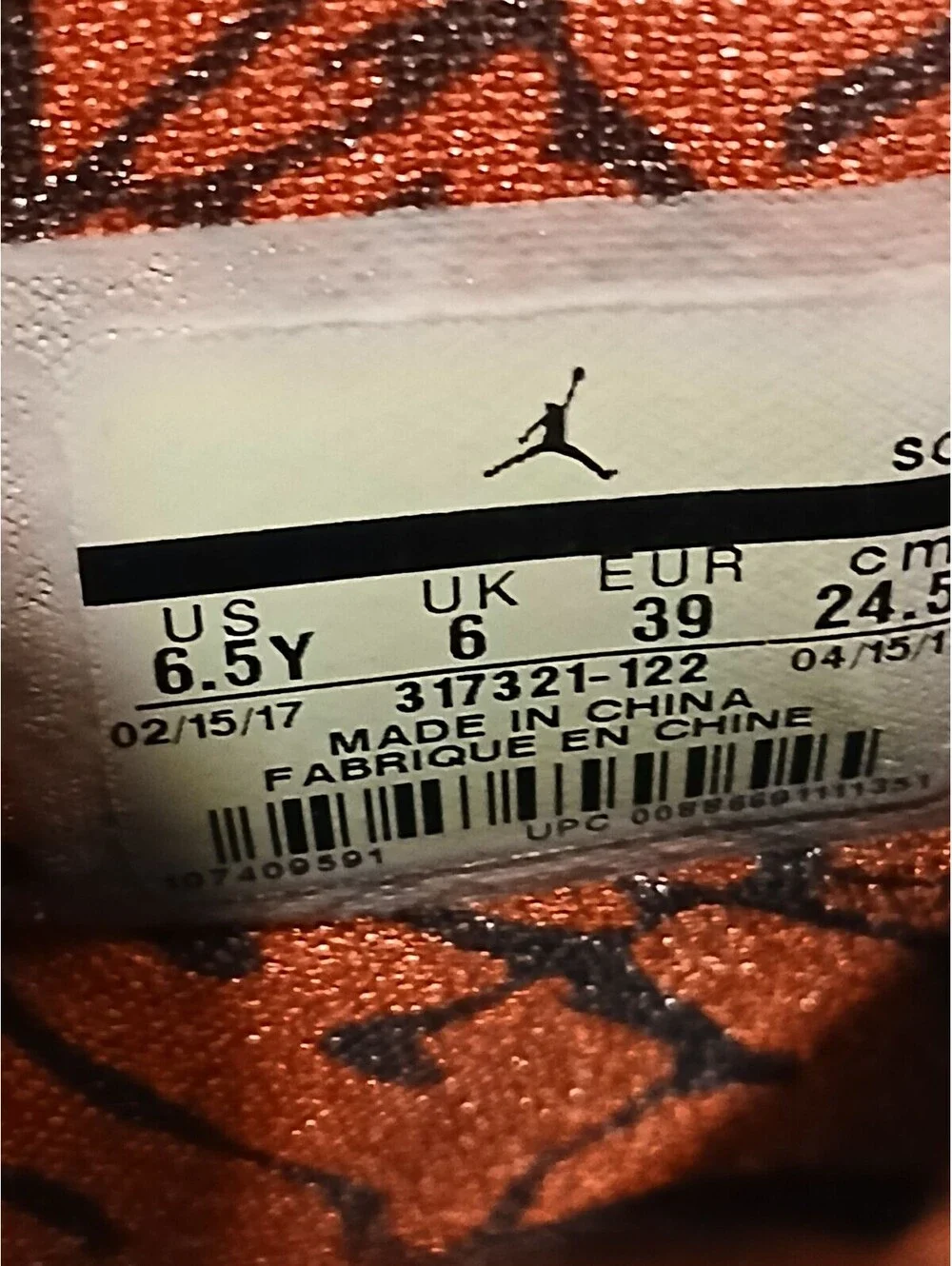 Jordan Spizike White/Black-Red Basketball Shoes Size 6.5Y
